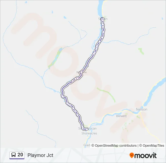 20 Bus Line Map