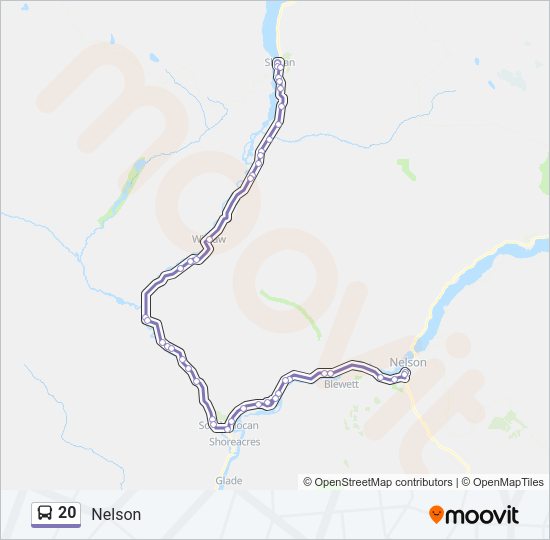 20 bus Line Map