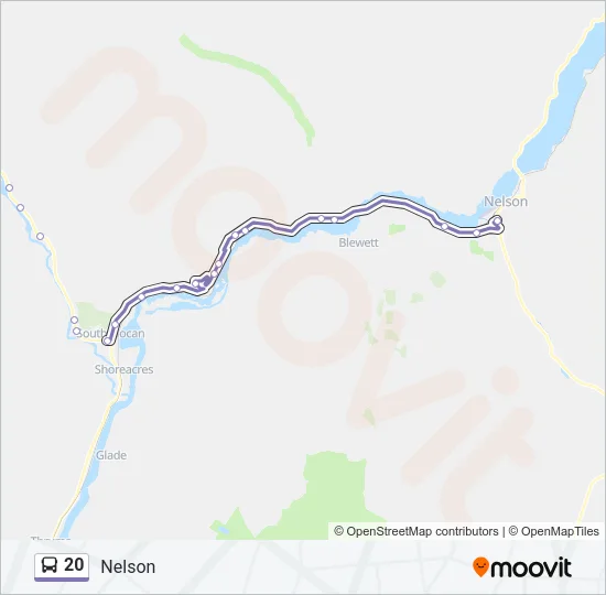 20 Bus Line Map