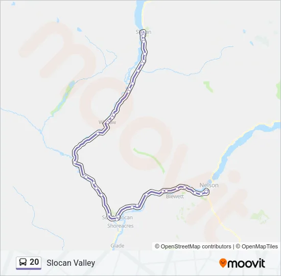 20 Bus Line Map