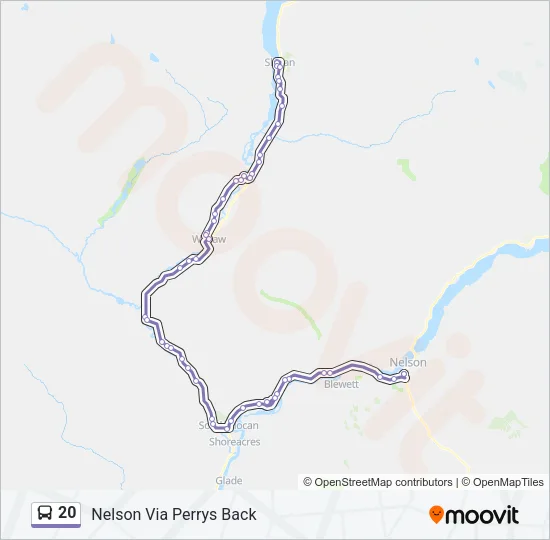 20 Bus Line Map
