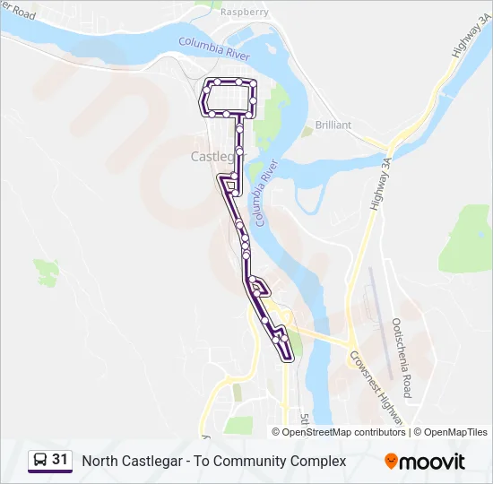31 Bus Line Map