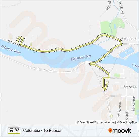 32 Bus Line Map