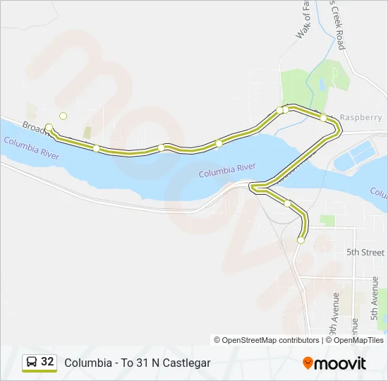 32 Bus Line Map