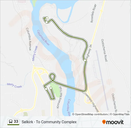 33 Bus Line Map