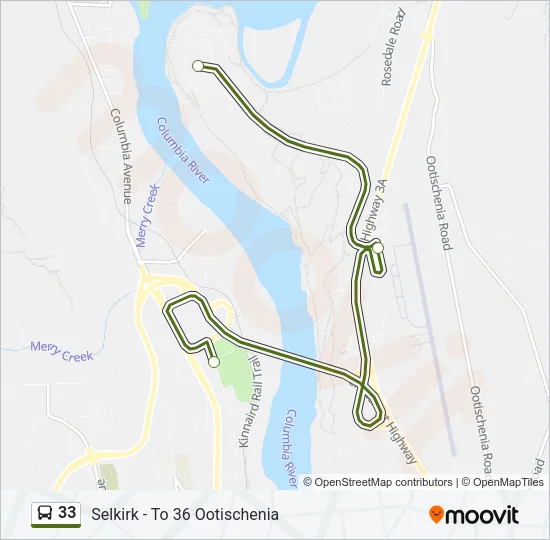 33 Bus Line Map