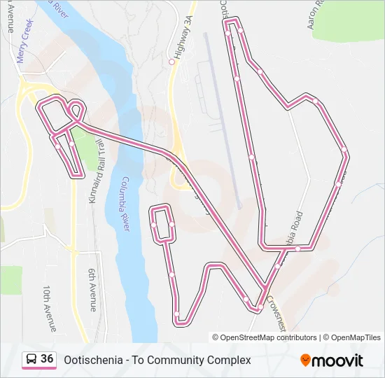 36 Bus Line Map