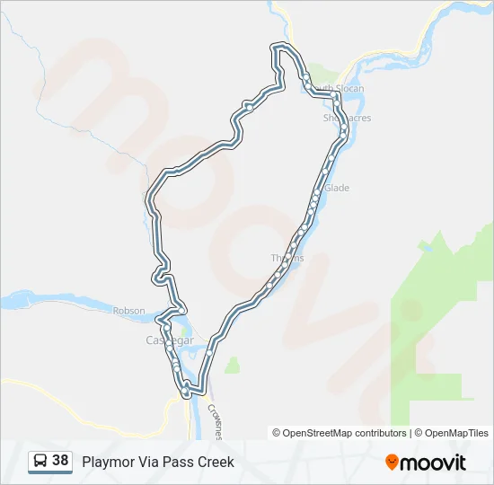 38 Bus Line Map