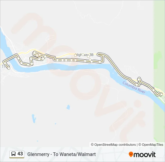 43 Bus Line Map