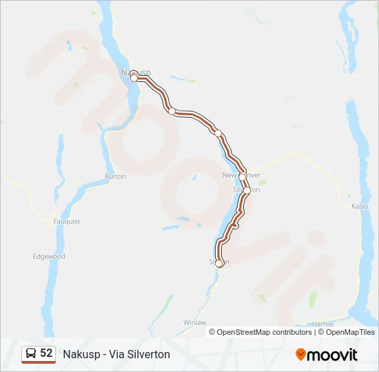 52 Bus Line Map