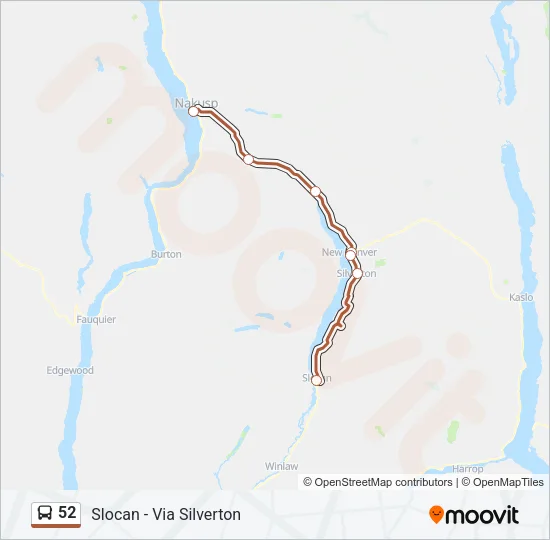 52 Bus Line Map