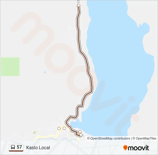 57 Bus Line Map