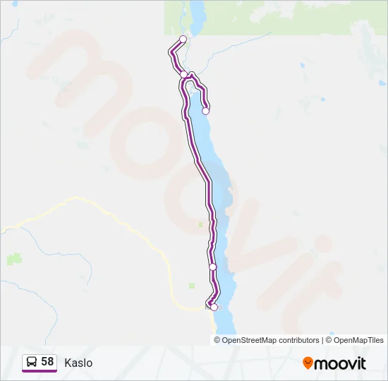 58 Bus Line Map