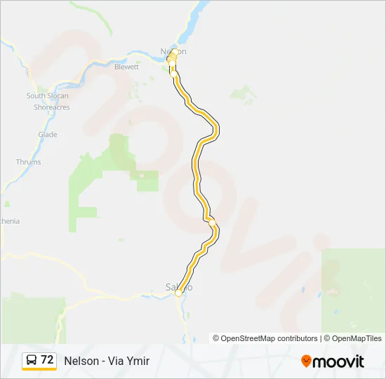 72 Bus Line Map