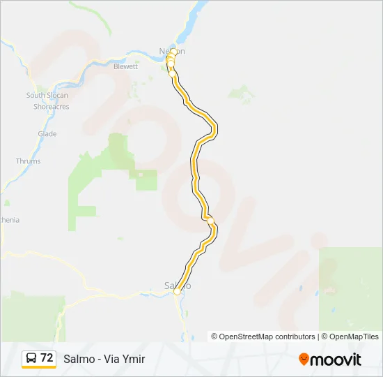 72 Bus Line Map