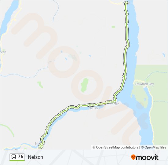 76 Bus Line Map