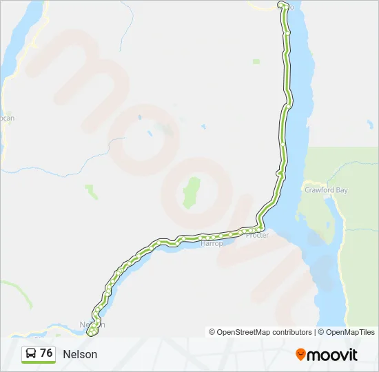 76 Bus Line Map