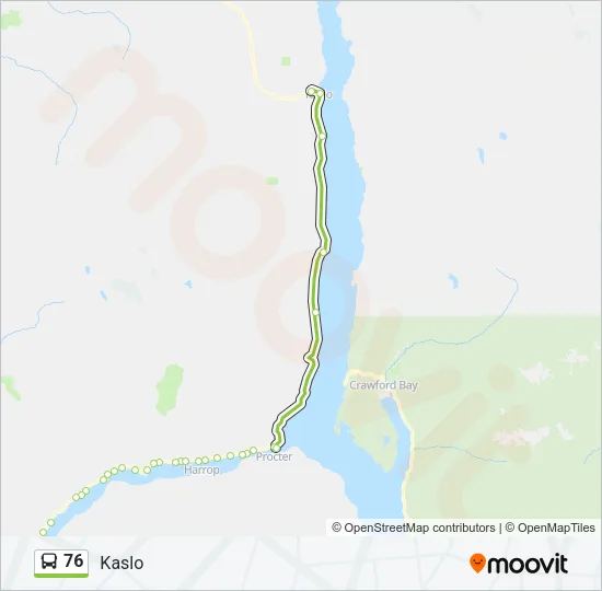 76 Bus Line Map