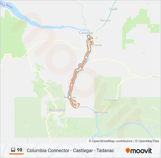 98 Bus Line Map