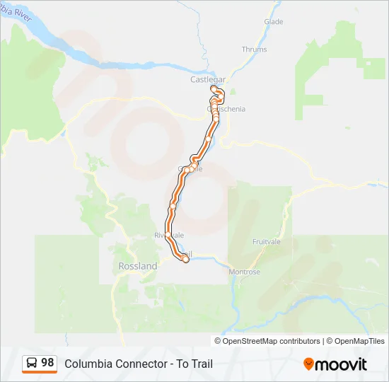 98 Bus Line Map