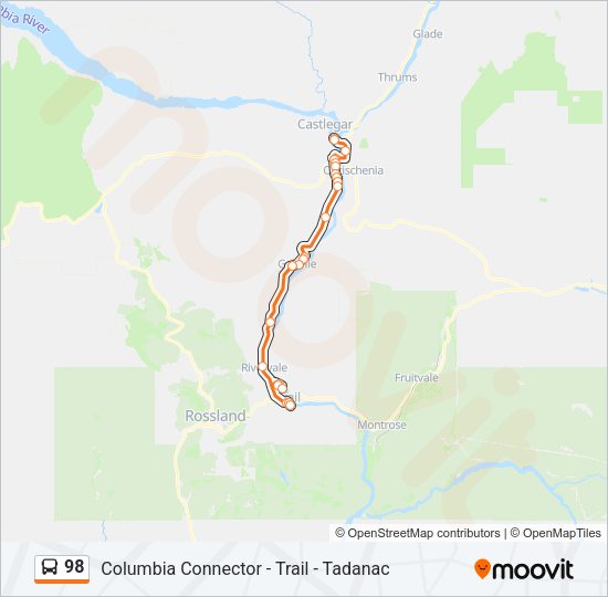 98 Route: Schedules, Stops & Maps - Columbia Connector - Trail ...