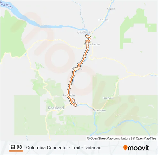 98 Bus Line Map