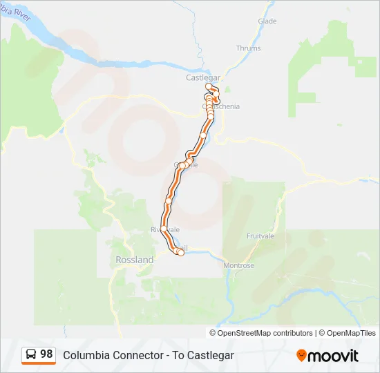98 Bus Line Map