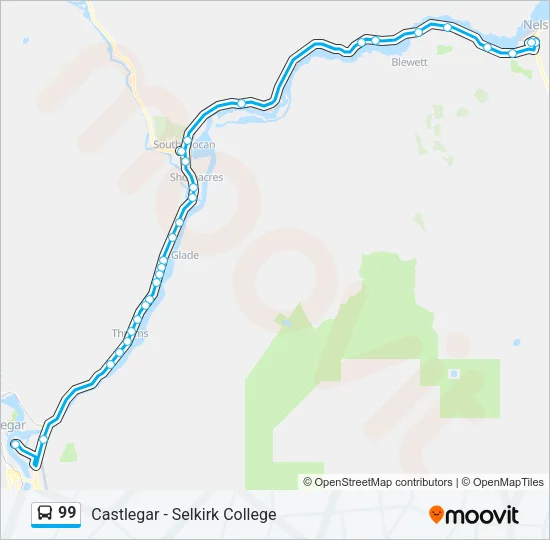 99 Bus Line Map