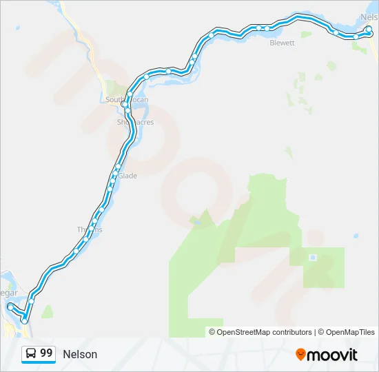 99 Bus Line Map