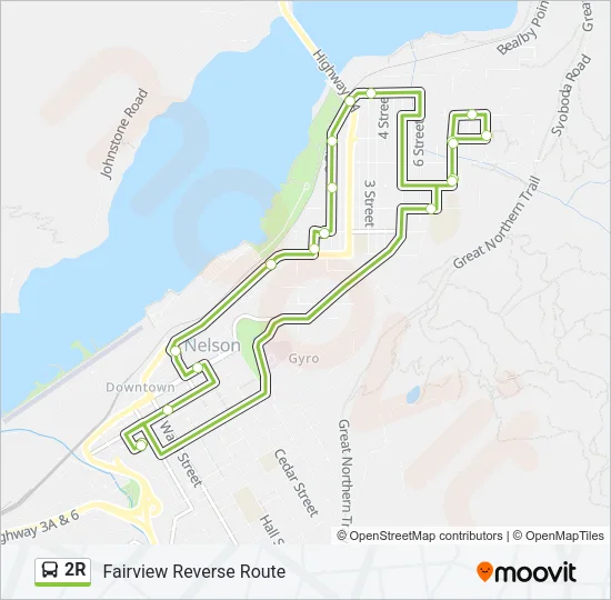 2R Bus Line Map