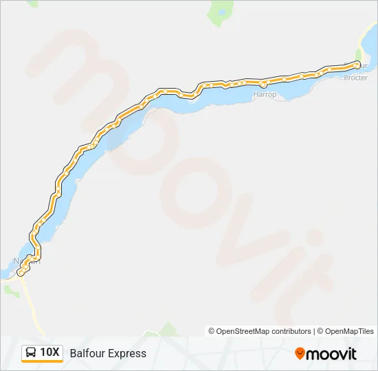 10X Bus Line Map