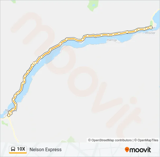 10X Bus Line Map
