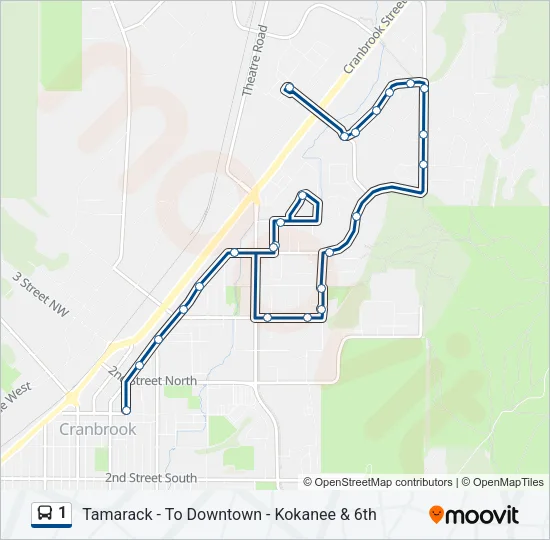 1 Bus Line Map