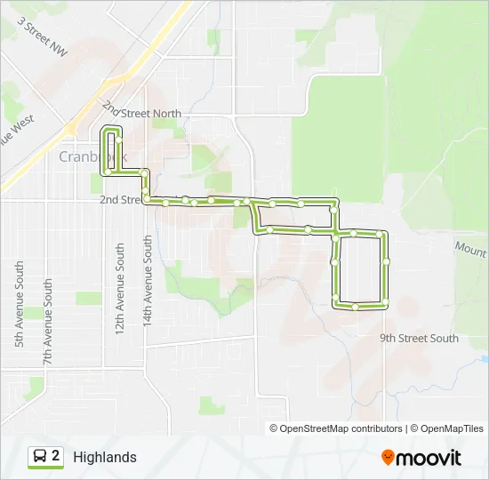 2 Bus Line Map