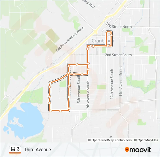 3 Bus Line Map