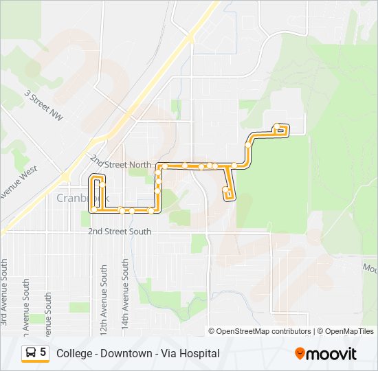 5 bus Line Map