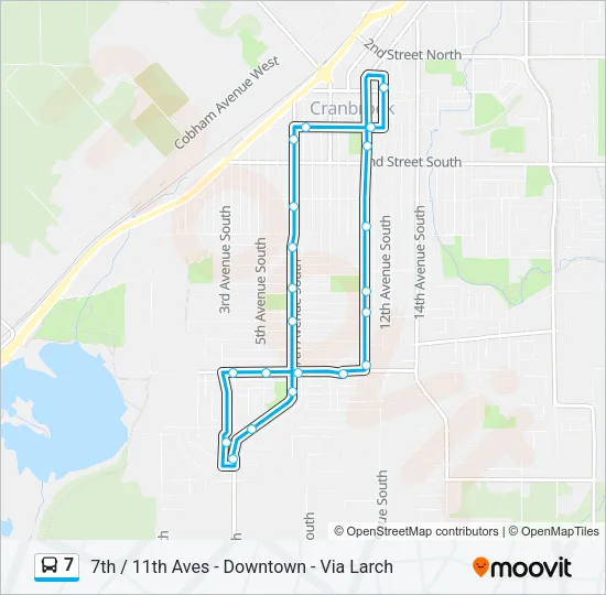 7 Bus Line Map