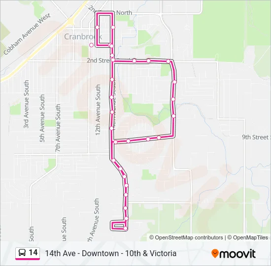 14 Bus Line Map