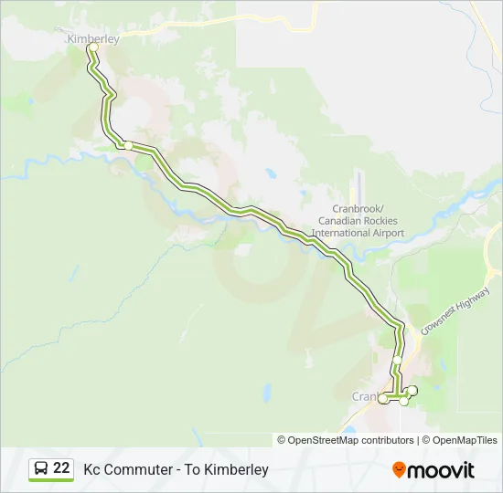 22 Bus Line Map