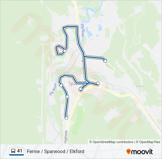 41 Bus Line Map