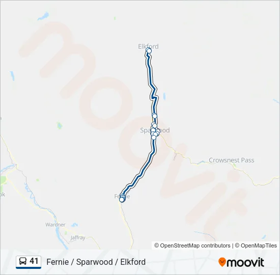 41 Bus Line Map