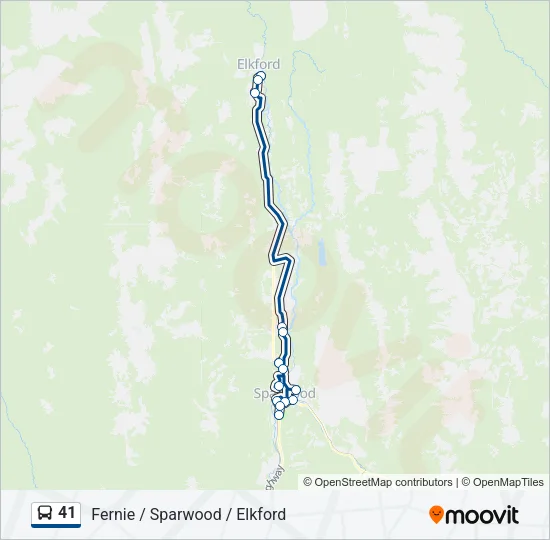 41 Bus Line Map