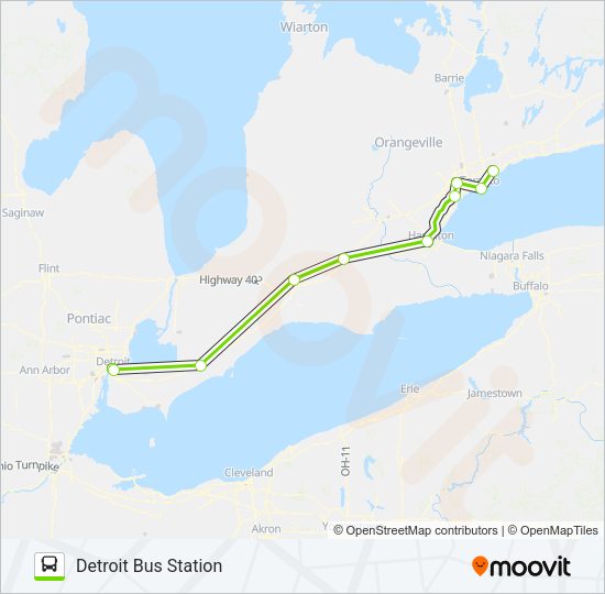 FLIXBUS N2706 Bus Line Map