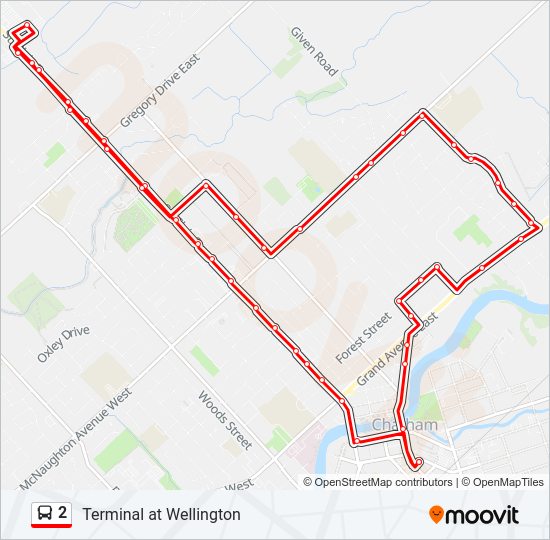 2 Bus Line Map