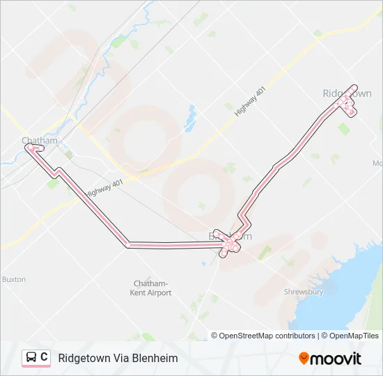 C Bus Line Map