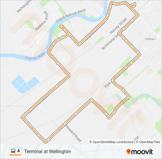 4 Bus Line Map