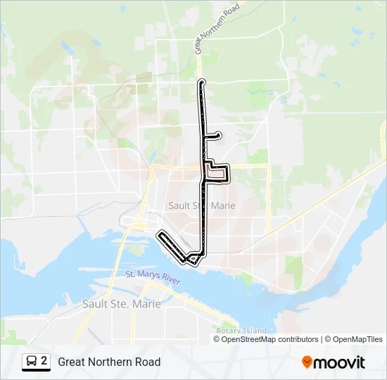 2 Bus Line Map