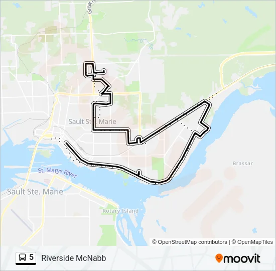 5 Bus Line Map