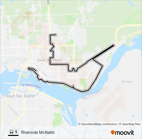 5 Bus Line Map