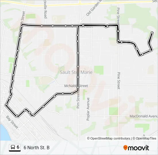 6 Bus Line Map